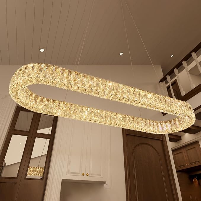 HAIXIANG LED Long Chandeliers for Dining Table Modern Chandelier Dimmable by HAIXIANG