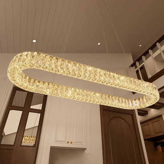 HAIXIANG LED Long Chandeliers for Dining Table Modern Chandelier Dimmable by HAIXIANG
