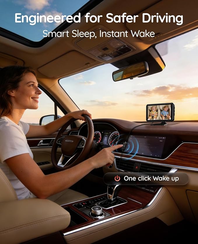 Babyvue BV6PRO Wireless Dual Car Camera Baby Monitor Fast Setup, HD1080P - Image 6