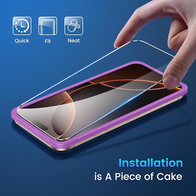 Fotbor for 3Pack iPhone 16 Pro Max Screen Protector - Image 4