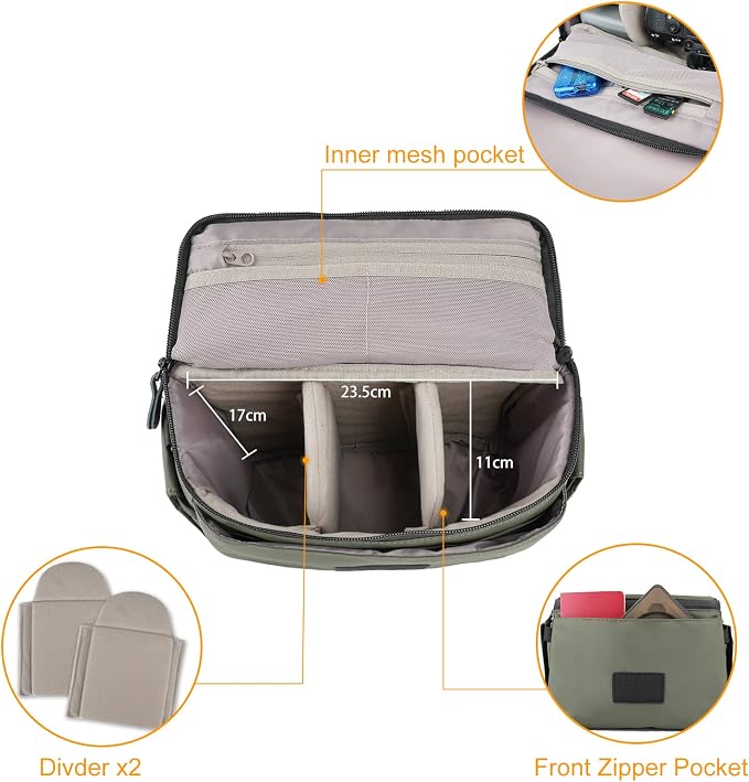 Besnfoto Camera Bag Small DSLR Camera Shoulder Bag - Image 4