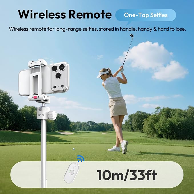 ULANZI MT-44B Phone Tripod, 360° Ball Head, Extendable Selfie Stick w Cold Shoe - Image 6