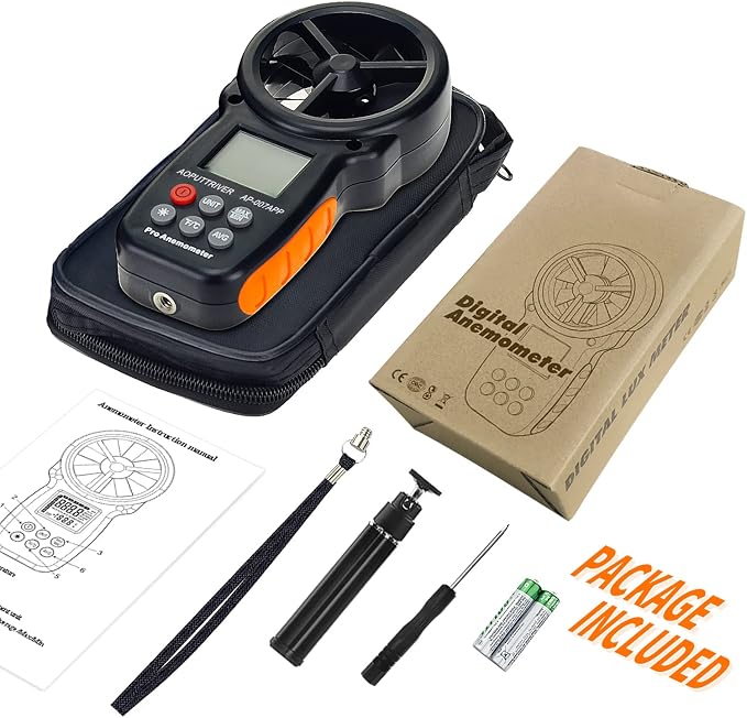 Digital Anemometer Bluetooth, Air Flow Velocity Meter Measuring Wind - Image 8