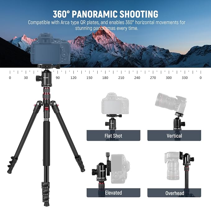 NEEWER 77” Camera Tripod Monopod - Image 4