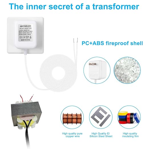 24V C Wire Transformer for Ring Nest Ecobee Honeywell Devices | 26.2ft white - Image 6