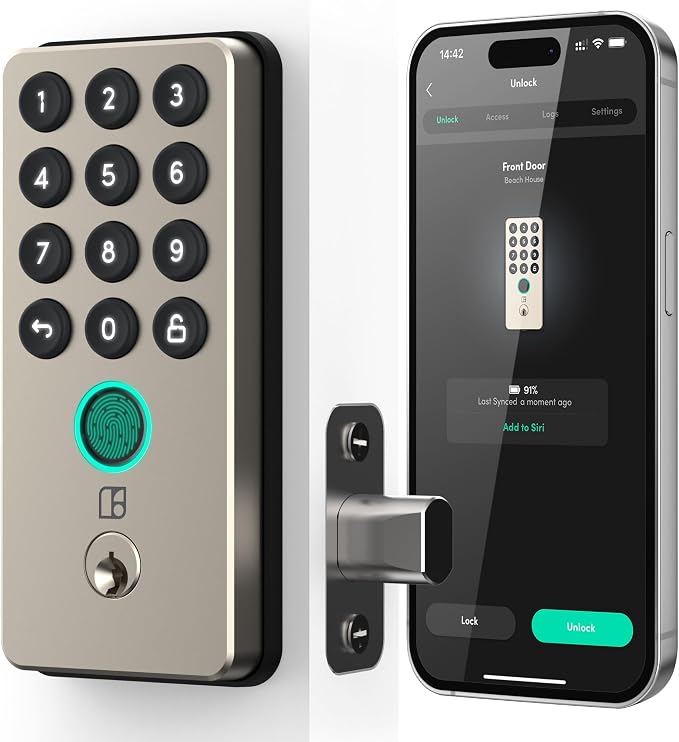 igloohome Deadbolt Go Smart Lock w/Fingerprint, Digital Keys, Remote PIN Codes by igloohome