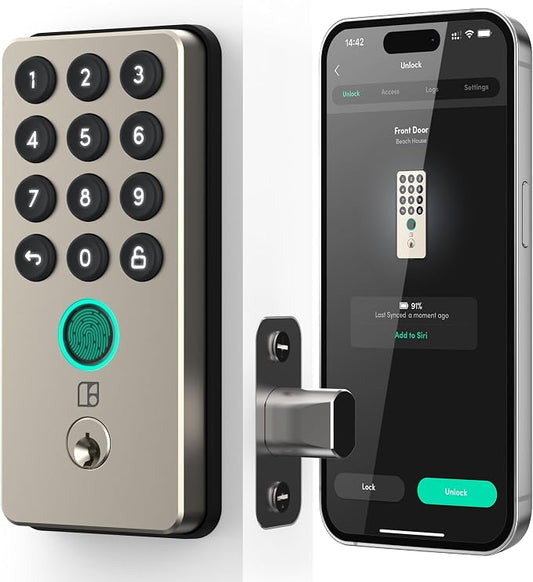 igloohome Deadbolt Go Smart Lock w/Fingerprint, Digital Keys, Remote PIN Codes by igloohome