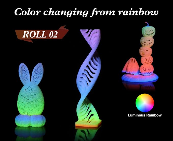 LOVOON Glow in The Dark Filament Multicolor，3D Printer Filament Bundle - Image 4
