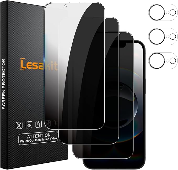 Lesakit 3+3 Pack Privacy Screen Protector by Lesakit