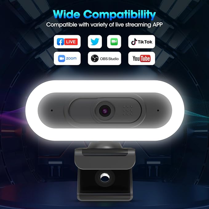 ToLuLu Streaming Webcam 2K 50FPS Web Cam, LED RGB Webcam - Image 8