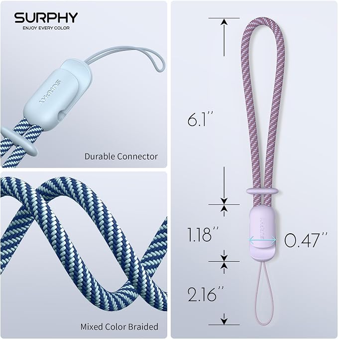 SURPHY 2 Pack Phone Lanyard for Cellphone Case, Phone Wrist Strap for Case - Image 3
