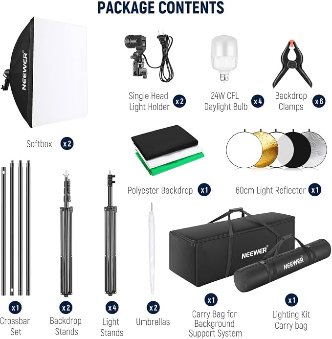 NEEWER Photography Lighting Kit - Image 9