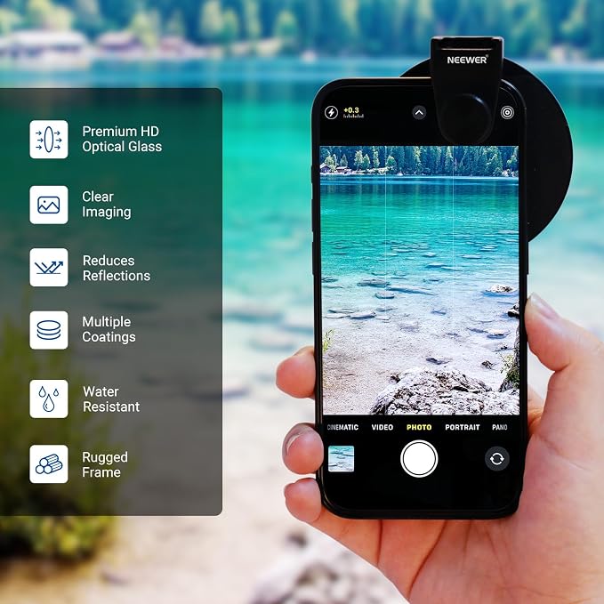 NEEWER 67mm Phone CPL Filter - Image 3