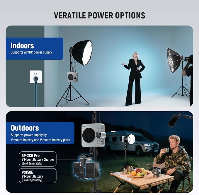 NEEWER HS200C Portable RGB LED Video Light, APP/2.4G/Panel/DMX Control - Image 7