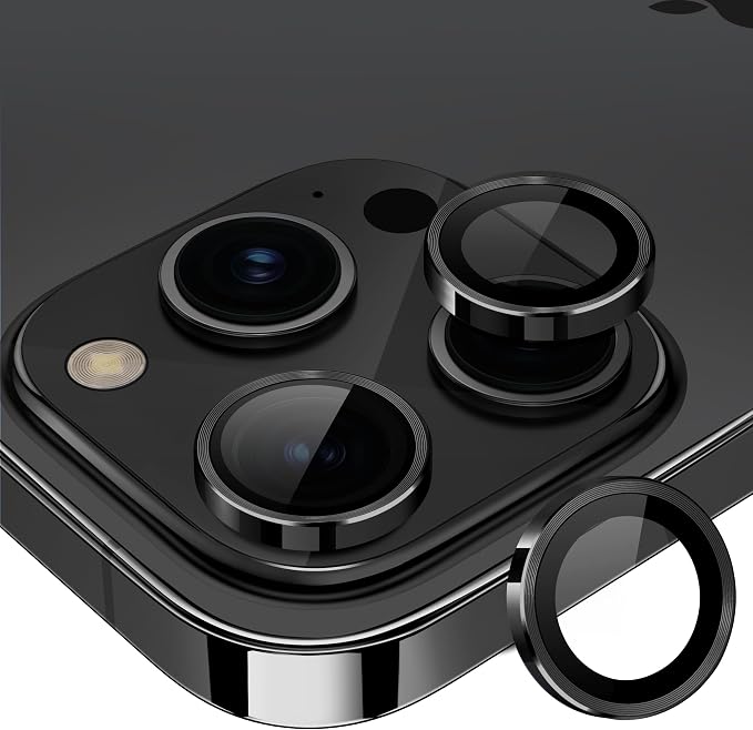 for iPhone 15 Pro/iPhone 15 Pro Max Camera Lens Protector Individual Metal Ring by Xfilm