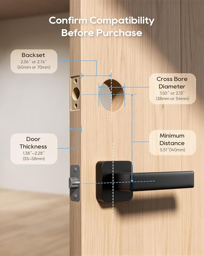 DREAME Wi-Fi Smart Door Lock for Front Door A10, Matter Over Thread, Works - Image 8
