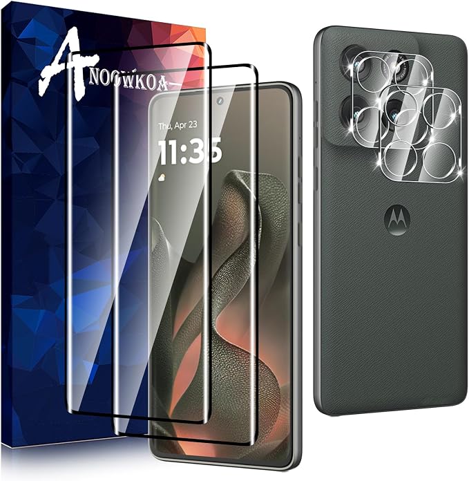 Anoowkoa 2 Pack Designed for Motorola Edge 2025 3D Screen protector + Moto Edge by Anoowkoa