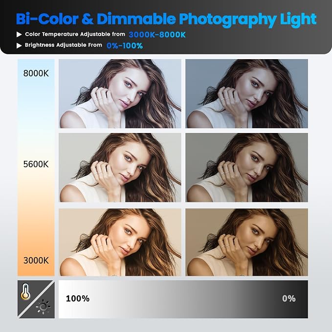 D80 Photography Lighting, 2 Packs LED Video Light - Image 5