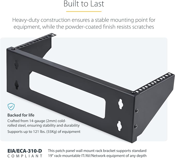 StarTech.com 4U Vertical Wall-Mount Bracket - Image 3