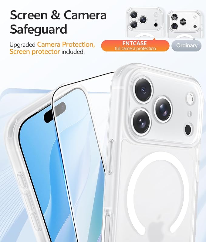 FNTCASE for iPhone 17 Pro Case: Translucent Matte Cases - Image 4