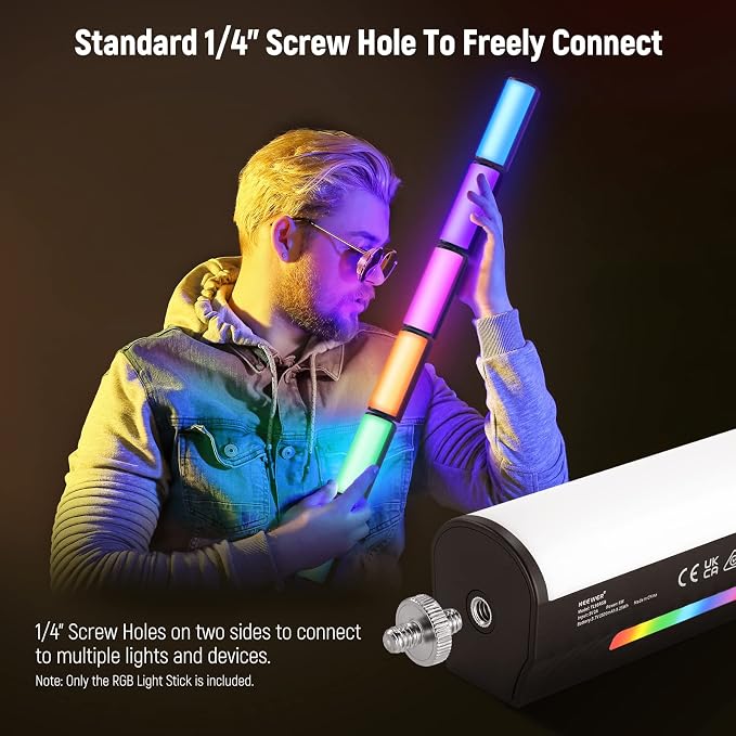 NEEWER Basic Magnetic Handheld Light Wand, 360° Full RGB Mini LED Video Light - Image 5