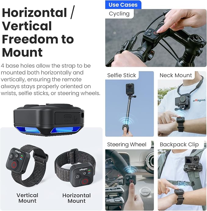 Wireless Remote Control for DJI OSMO 360/Action 6/5 Pro/ 4, for GoPro Hero - Image 6