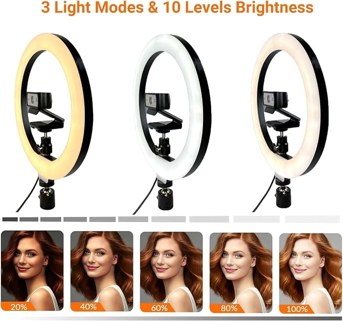 Webcam Light, Ring Light for Logitech Webcam C920, Brio 4K, MX Brio 4K - Image 3