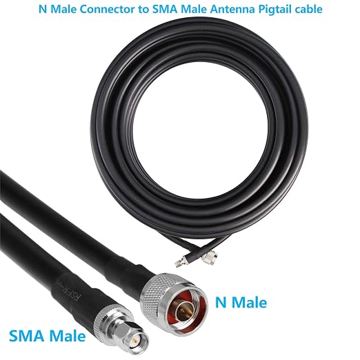 50ft N Male to SMA Male Cable, SMA to N Cable 50 ohm Ultra Low Loss KMR240 - Image 4