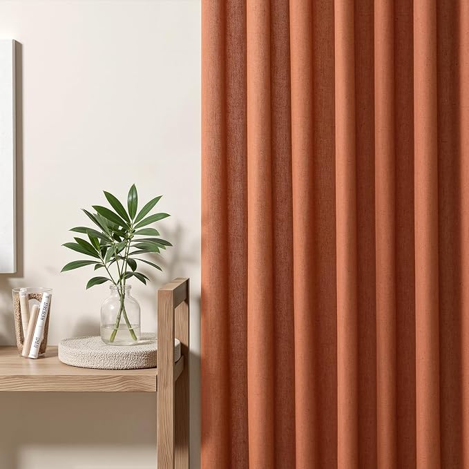 Memory Trained Pinch Pleated Curtains 108 Inches Long, Viral Linen Pinch Pleat - Image 7