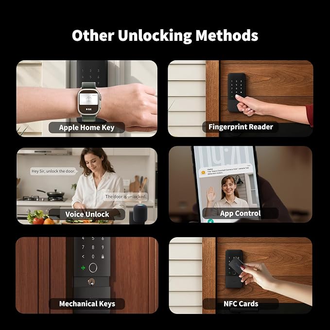 Aqara UWB Smart Lock U400, Matter Over Thread, Apple Home Key, Fingerprint - Image 3