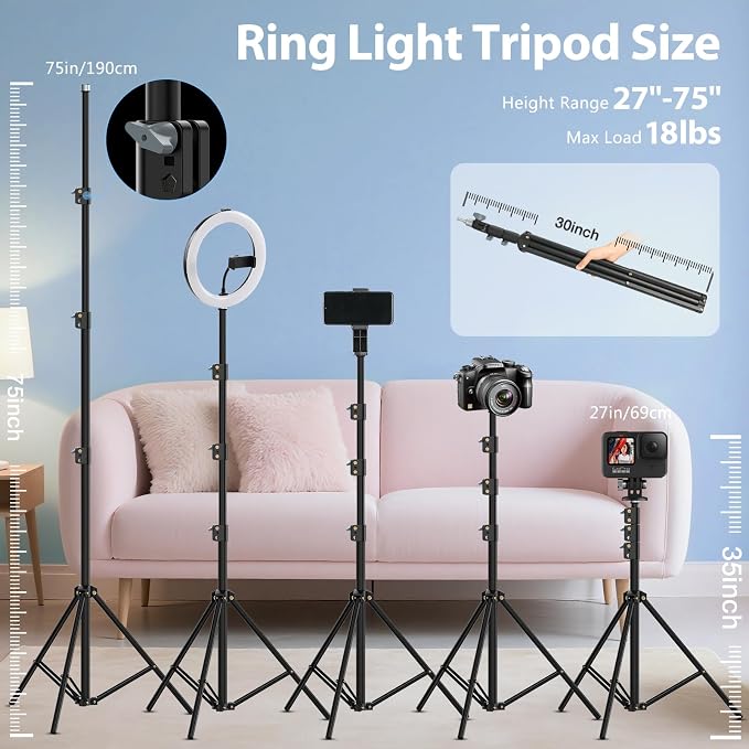 Ring Light 22inch Kit: Ring Light Tripod - Image 7