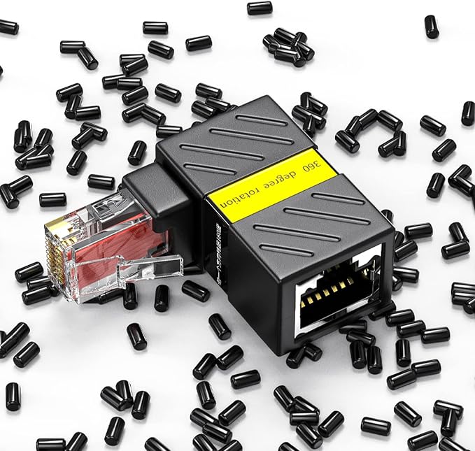 2 Pack Cat6 Ethernet Extenders 360 Degree Rotation, Cat5 Cat6 Extension Adapter - Image 6