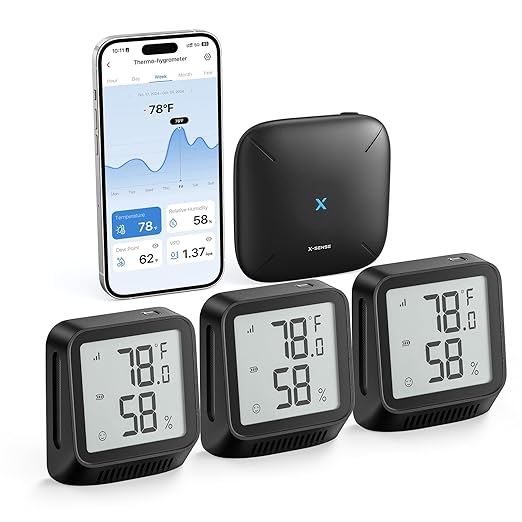 X-Sense WiFi Thermometer Indoor Hygrometer, Digital Temperature Sensor by X-Sense