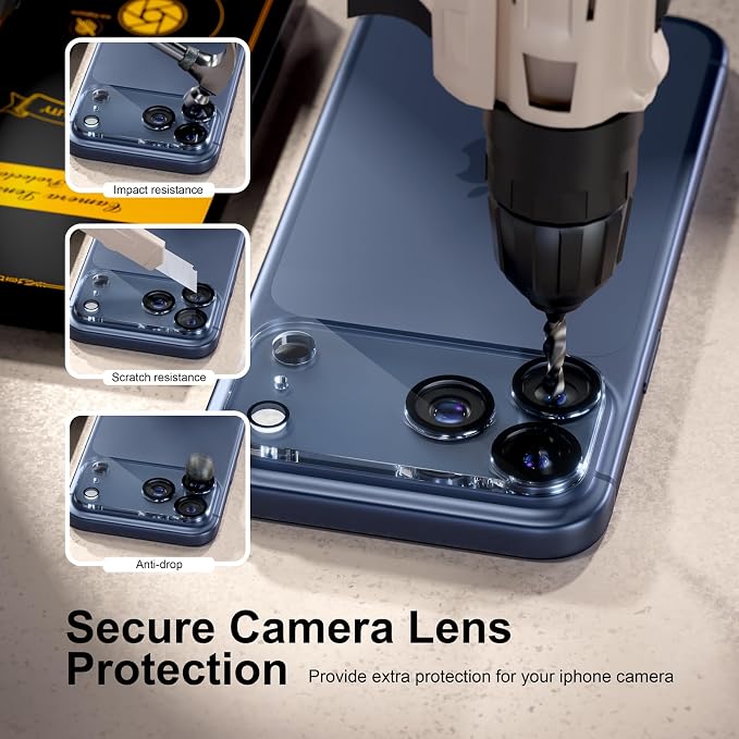 for 6 Pack iPhone 17 Pro Camera Lens Protector 9H Tempered Glass Camera Screen - Image 4