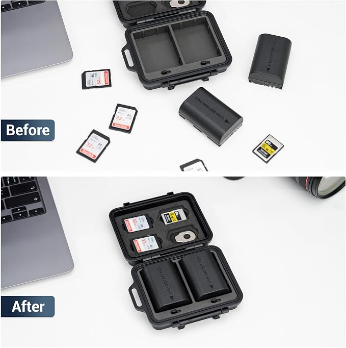 JJC Portable Camera Battery Memory Card Storage Case - Image 7