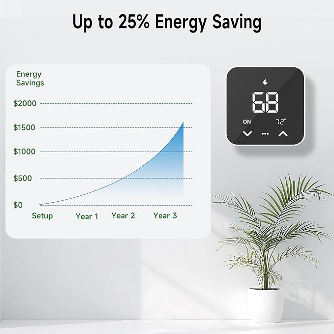 Smart Thermostat for House, WiFi Programmable Thermostat, Compatible - Image 5