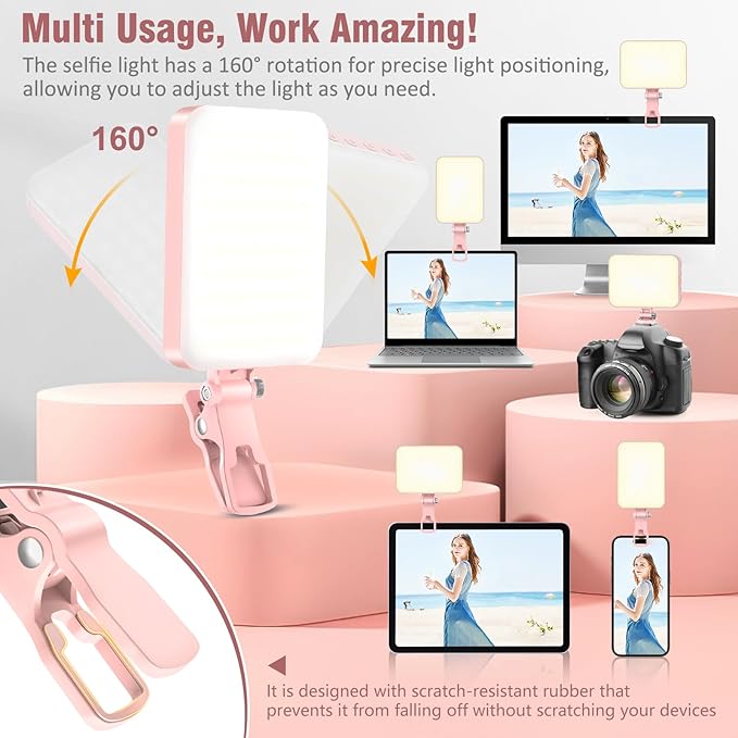 ALTSON 60 LED Portable Selfie Light Video Conference Lighting - Image 2