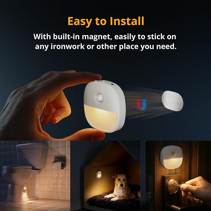 Lyridz Rechargeable Night Light, Motion Sensor Battery Nightlight, Mini - Image 6