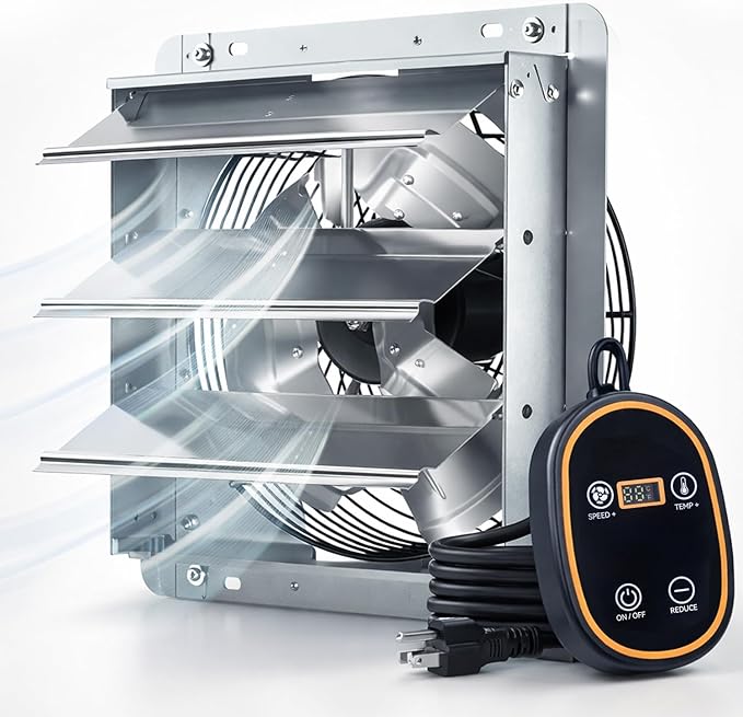 Amico 12" Smart Shutter Exhaust Fan by Amico