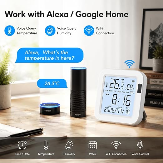 WiFi Temperature Humidity Monitor: Upgraded Smart Temperature and Humidity - Image 3