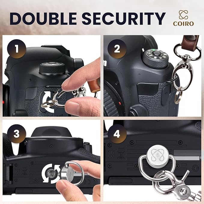 C Coiro Dual Camera Harness Shoulder Leather Camera Strap - Image 4