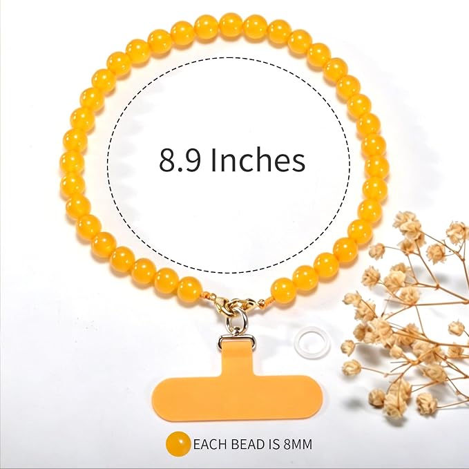 Agate Beaded Phone Wrist Strap for Women Men Stone Beads Charm Handmade - Image 6