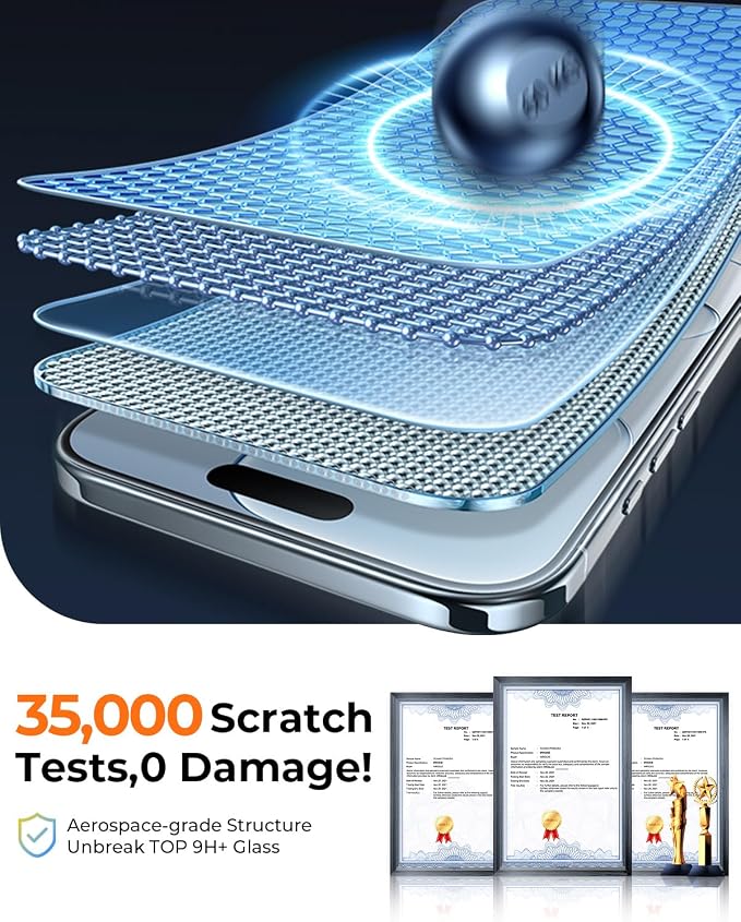 MRGLAS TOP 9H+ Glass 2+2 Packs for iPhone Air Privacy Screen Protector - Image 8