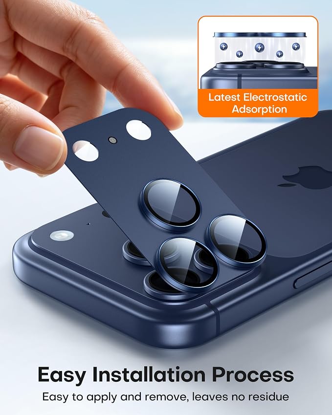 TAURI 2 Pack for iPhone 17 Pro Camera Lens Protector, Full Coverage - Image 5