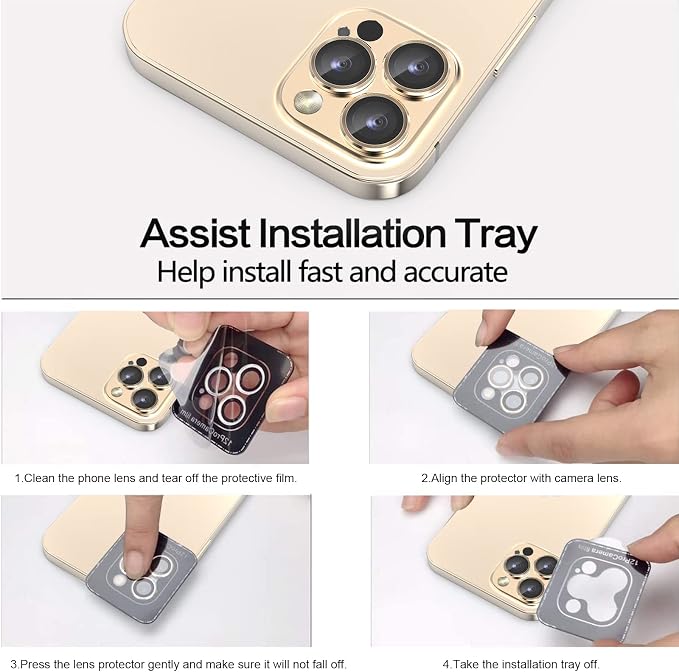 YWXTW Aluminum Alloy Tempered Glass Camera Circle Cover - Image 4