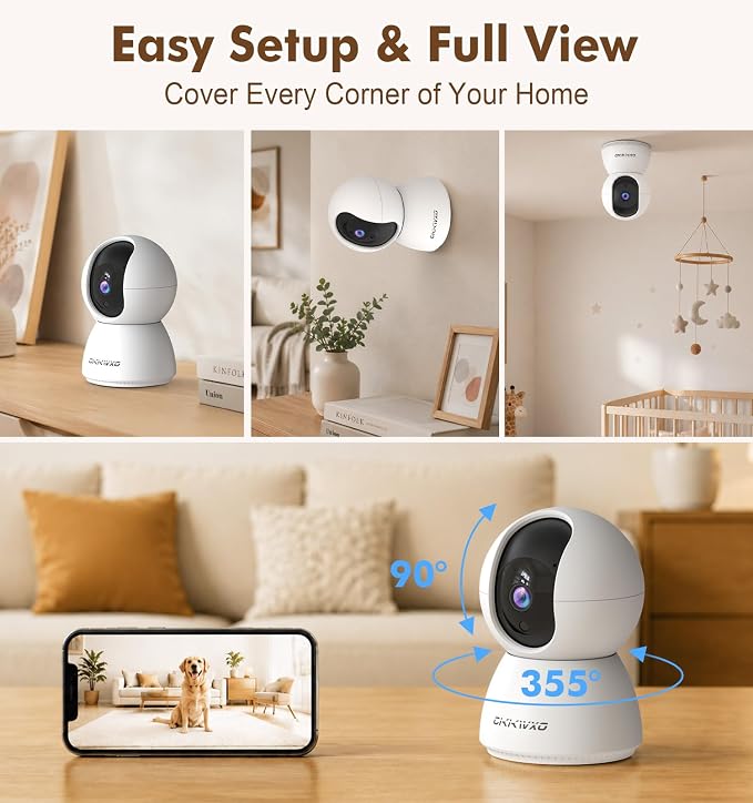 CiKiKWVO 2K Wi-Fi Indoor Security Camera, 3MP Camera - Image 9
