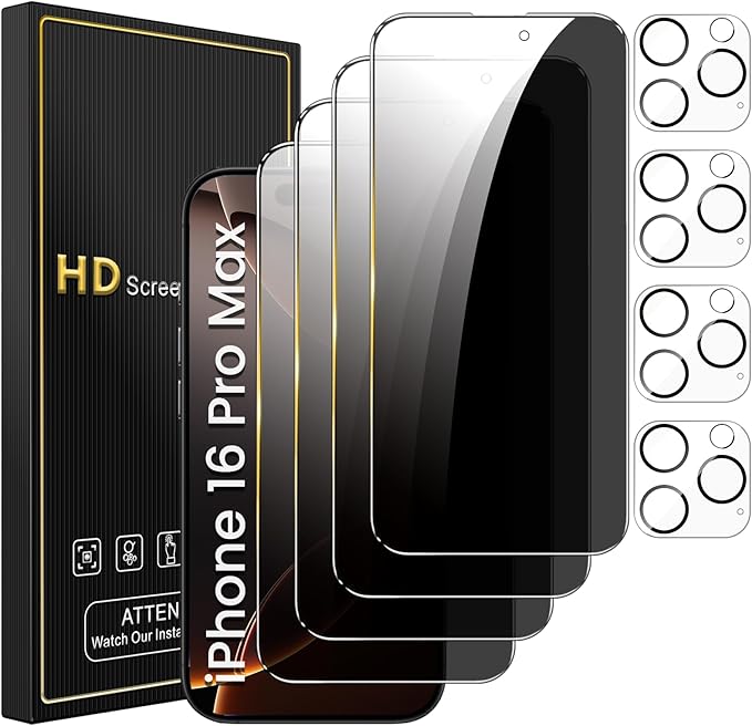 Romkasi 4 Pack Privacy Screen Protector by Unknown