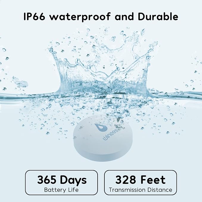 Winees WiFi Water Detector, 3 Pack Water Sensors - Image 2