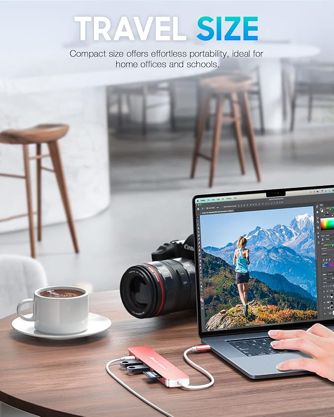 Hiearcool USB C Hub, USB-C Dongle, 7IN1 USBC to HDMI Multple Adapter Compatible - Image 6