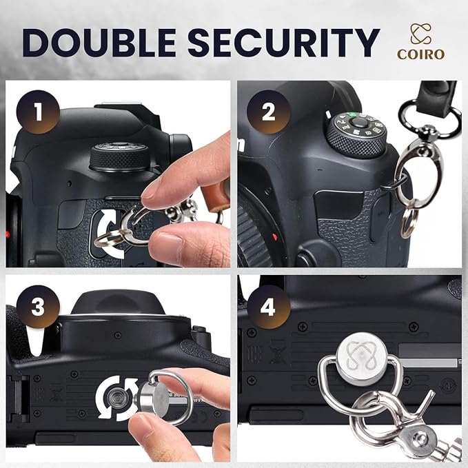 C Coiro Dual Camera Harness Shoulder Leather Camera Strap - Image 4